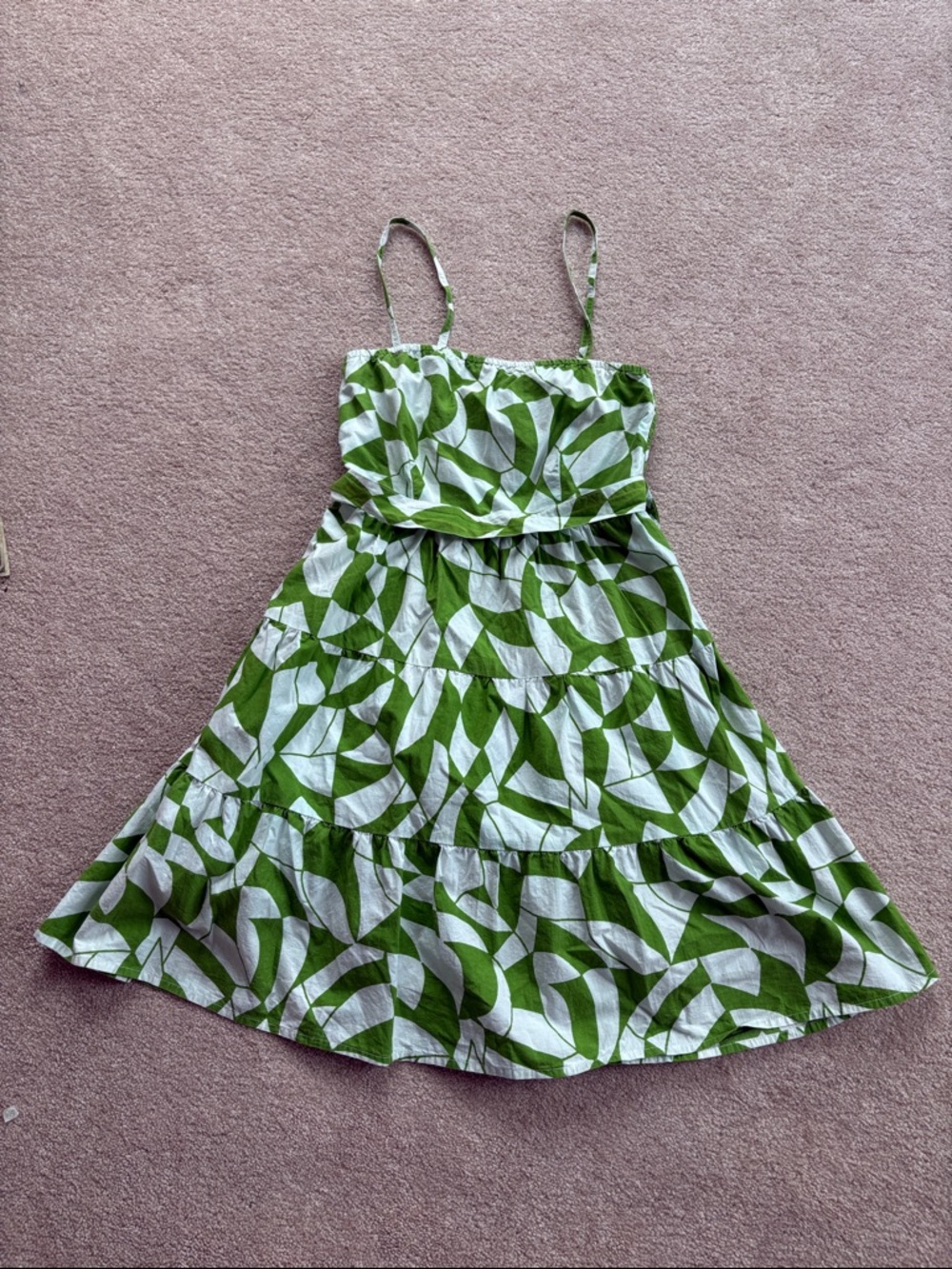 Women’s 100% cotton  Green Print Sundress